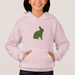 Cute Påskhare oliv grönt med vita prickar Tee Shirt