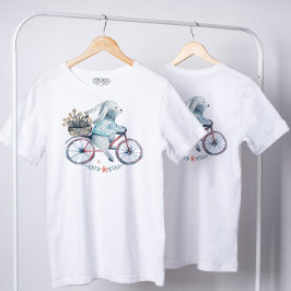 Cute Påskhare på Bike T Shirt