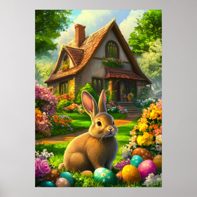 Cute Påskhare Poster (Framsidan)