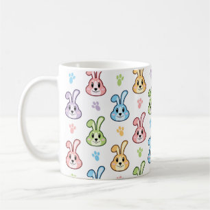 Cute Påskhare Rabbit Mönster HELGDAGAR Kaffemugg