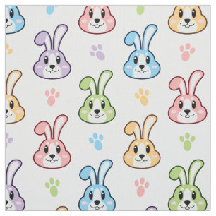 Cute Påskhare Rabbit Mönster HELGDAGAR Tyg