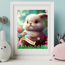 Cute Påskhare Rabbit Personlig Art Poster