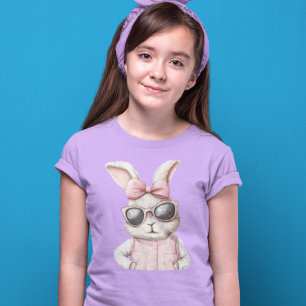Cute Påskhare Rosa Sunglass T Shirt