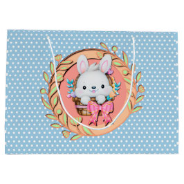 Cute Påskhare Sitta i Basket