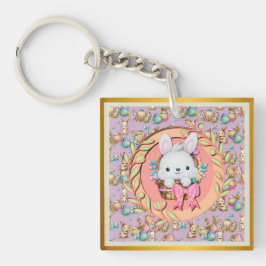 Cute Påskhare Sitta i Basket