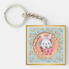 Cute Påskhare Sitta i Basket