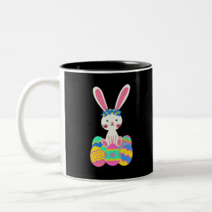 Cute Påskhare Två-Tonad Mugg