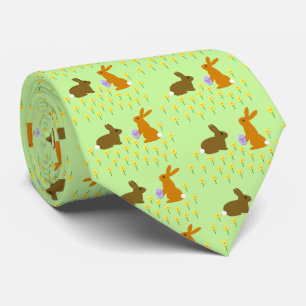 Cute Påskhares and Daffodils Neck Tie Slips