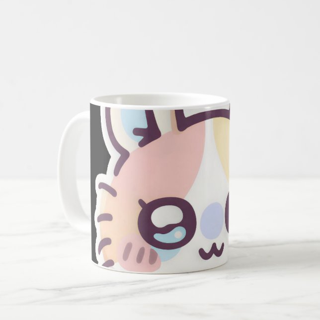 Cute Pastel Aesthetic Coffee Cup. Kaffemugg (Framsida vänster)