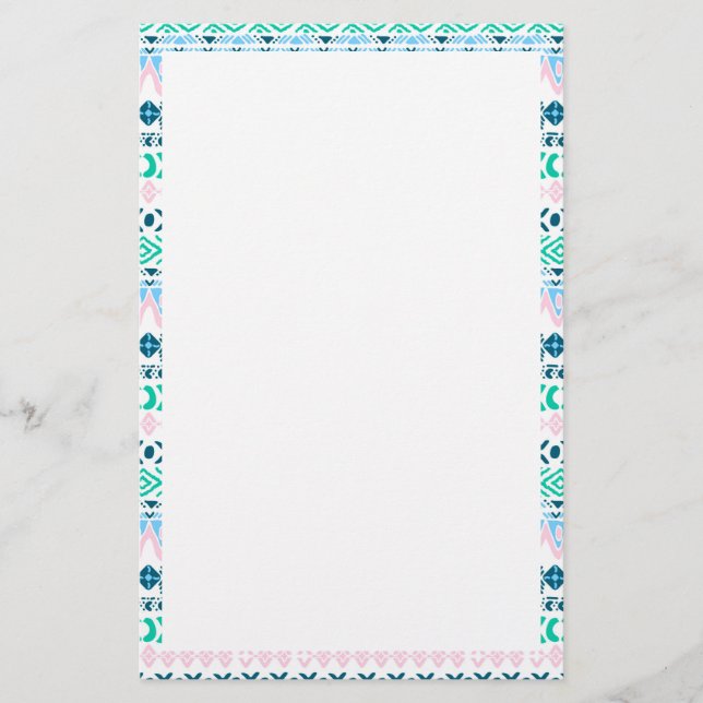 Cute pastel art mönster brevpapper (Framsida)