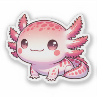 Cute Pastel Axolotls nya design Vinyl St Klistermärken