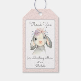 Cute Pastel Baby Lamb Tack Presentetikett