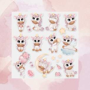 Cute Pastel Baby Unicorn Klistermärken