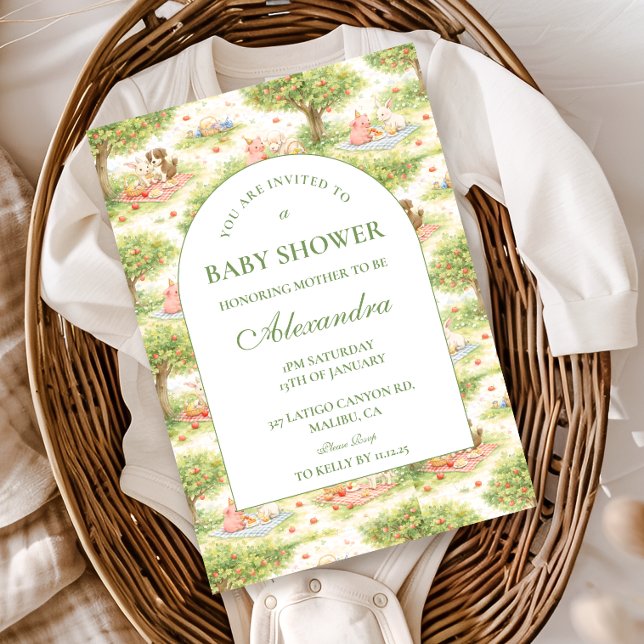 Cute Pastel Barnyard Celebration Baby Shower Inbjudningar (Skapare uppladdad)