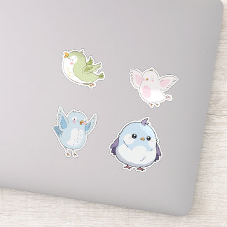 Cute Pastel Birds Vinyl Stickers Klistermärken