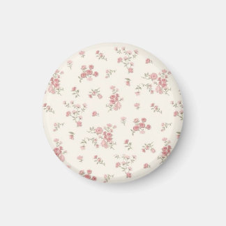 Cute Pastel Blommigt Magnet - Mjuk Rosa Flower Des