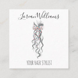 Cute Pastel Bride Vågigt Hairstyle Hair Salon Blom Tidsbeställning Kort