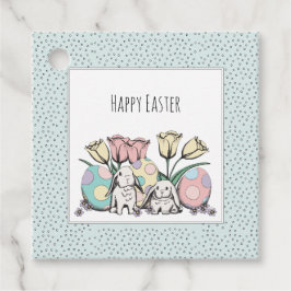 Cute Pastel Bunny Glad påsk Gåvor Etiketter