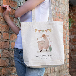 Cute Pastel Cactus Boho Llama Baby Shower Tygkasse