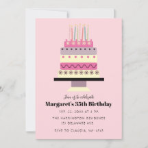 Cute Pastel Cake Retro-Inspired Birthday