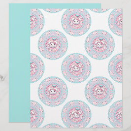 Cute Pastel Candy Kawaii Bunny Polka Dot Mandala
