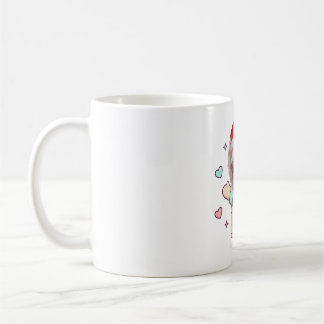 Cute Pastel Cartoon Character Mug Wrap with Blank Kaffemugg
