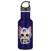 Cute "Pastel Cat" Water Bottle