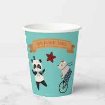 Cute Pastel Circus Djurfödelsedag