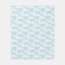 Cute Pastel Clouds på Light Blue
