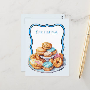 Cute Pastel-cookies lägger till text Business Vykort