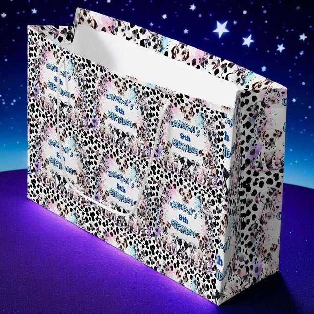 Cute Pastel Dalmatian Puppy Watercolor Birthday (Skapare uppladdad)