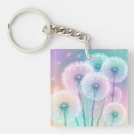 Cute Pastel Dandelions Acrylic Keychain