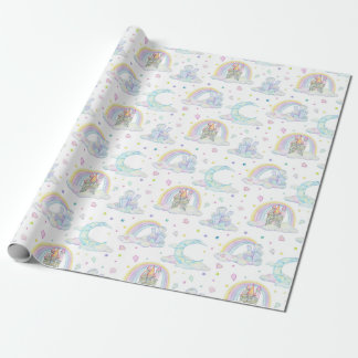 Cute Pastel Diamond Castle and Clouds Presentpapper