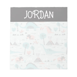 Cute Pastel Dinosaur Mönster Anteckningsblock