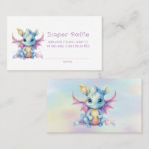 Cute Pastel Dragon Girl Diaper Raffle