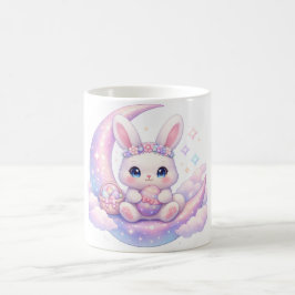 Cute Pastel Easter Bunny Mug – Moon Aesthetic Kaffemugg
