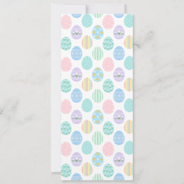 Cute Pastel Easter Eggs Pattern  Inbjudningar