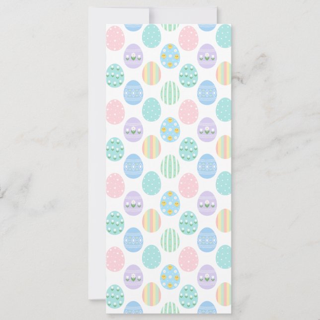Cute Pastel Easter Eggs Pattern  Inbjudningar (Framsida)