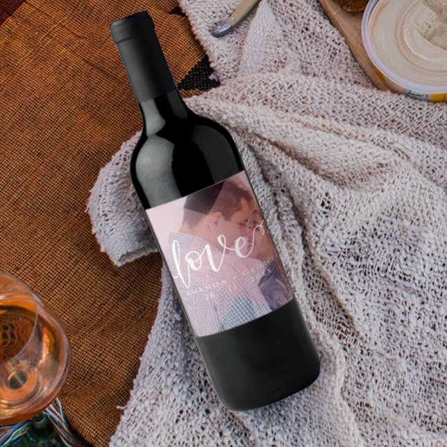 Cute Pastel Färg | KÄRLEK | Foto | Vinflaska Etikett (Skapare uppladdad)