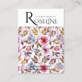 Cute pastel färg lila Blommor Visning för Visitkort