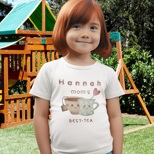 Cute Pastel Färg Mamma s Best-Tea Småbarn T-Shirt