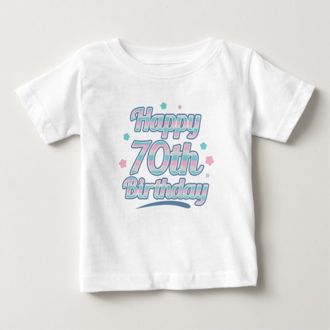 Cute Pastel firar 70-årsdagen T Shirt (Framsida)