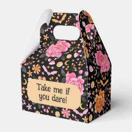 Cute Pastel Fladdermus Halloween och Blommigtar Presentaskar