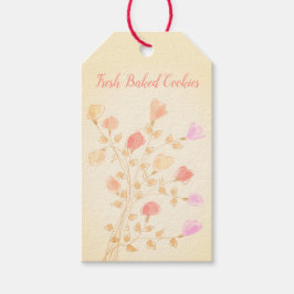 Cute Pastel Flowded Ingredient Label Presentetikett