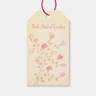Cute Pastel Flowded Ingredient Label Presentetikett