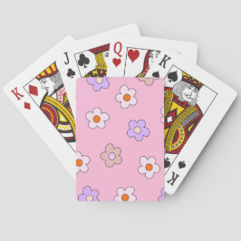 Cute Pastel Flower Pattern Casinokort
