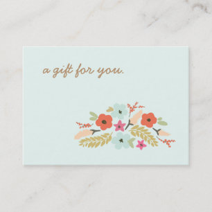Cute Pastel Flowers Gift Certificate Rabattkort