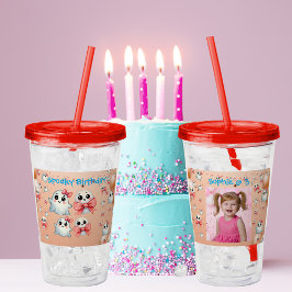 Cute Pastel Ghost Acrylic Tumbler Birthday Gift Take Away Mugg