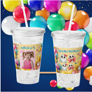 Cute Pastel Ghost Acrylic Tumbler Birthday Gift Take Away Mugg