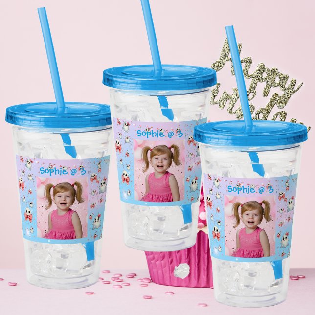 Cute Pastel Ghost Acrylic Tumbler Birthday Gift Take Away Mugg (Skapare uppladdad)